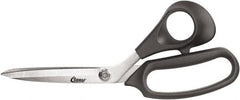 Clauss - 6" LOC, 9-1/2" OAL Stainless Steel Bent Shears - Plastic Offset Handle, For Paper, Fabric - Benchmark Tooling