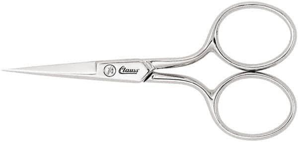 Clauss - 1" LOC, 3-1/2" OAL Scissors - Steel Handle, For Paper, Fabric - Benchmark Tooling