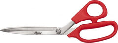 Clauss - 6" LOC, 9-1/4" OAL Stainless Steel Bent Shears - Plastic Offset Handle, For Paper, Fabric - Benchmark Tooling