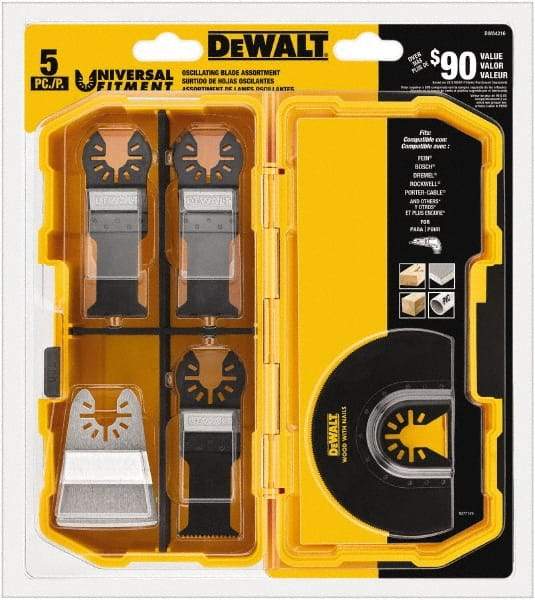 DeWALT - Oscilating Rotary Tool Accessory Kit - UNIVERSAL FITMENT, For Use on All Major Brands (no Adapter Required) - Benchmark Tooling