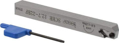 Iscar - SCH, External, Right Hand, 0.315" Max Depth of Cut, 0.02 to 0.098" Groove Width, Indexable Grooving Tool Holder - SCIR 22 Insert Compatibility, 1/2" Shank Height, 1/2" Shank Width, 4.921" OAL - Benchmark Tooling