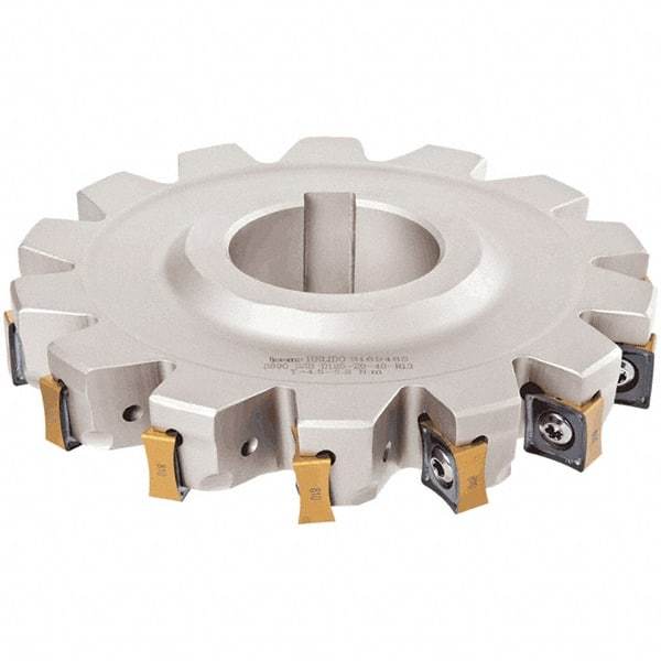 Iscar - Arbor Hole Connection, 0.3543" Cutting Width, 1.2992" Depth of Cut, 125mm Cutter Diam, 1.5748" Hole Diam, 14 Tooth Indexable Slotting Cutter - S890 SSB-13 Toolholder, S890 SNMU 1305PN Insert - Benchmark Tooling