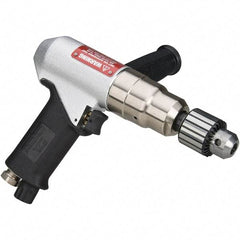 Dynabrade - 3/8" Keyless Chuck - Pistol Grip Handle, 2,400 RPM, 0.7 hp, 90 psi - Benchmark Tooling