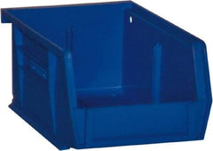 Durham - 5-7/16" Deep, Blue Plastic Hang and Stack Bins - 3" High x 4-3/16" Wide x 5-7/16" Long - Benchmark Tooling