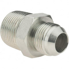 Value Collection - 3/4" Tube OD, 37° Steel Flared Tube Male Connector - 1-11-1/2 NPTF, Flare x MNPTF Ends - Benchmark Tooling