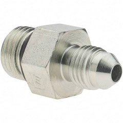 Value Collection - 1/4" Tube OD, 37° Steel Flared Tube Male Connector - 7/16-20 x 9/16-18 ORB, Flare x ORB Ends - Benchmark Tooling