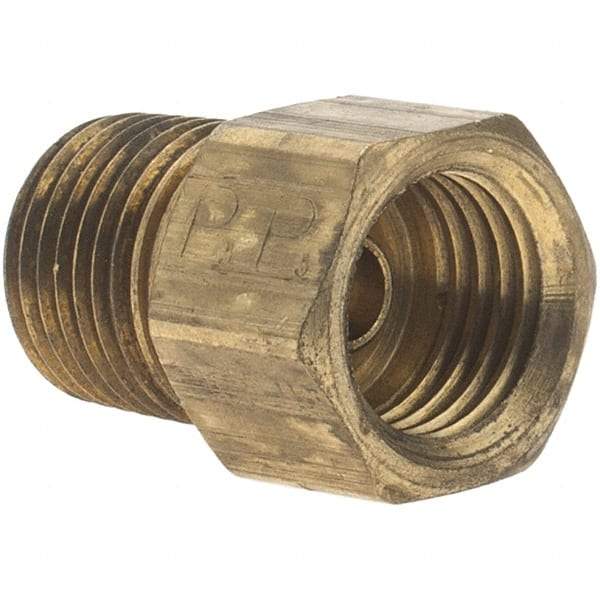 Parker - 3/16" Tube OD, Metal Flared Tube Inverted Male Connector - 1/8-27 NPTF - Benchmark Tooling