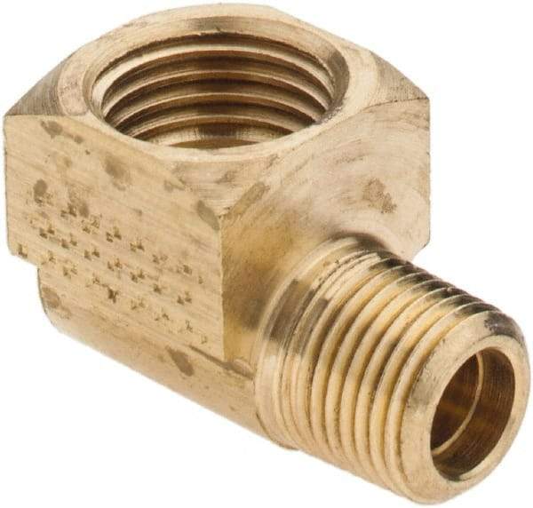 Parker - 5/16" Tube OD, Metal Flared Tube Inverted Male Elbow - 1/8-27 NPTF - Benchmark Tooling