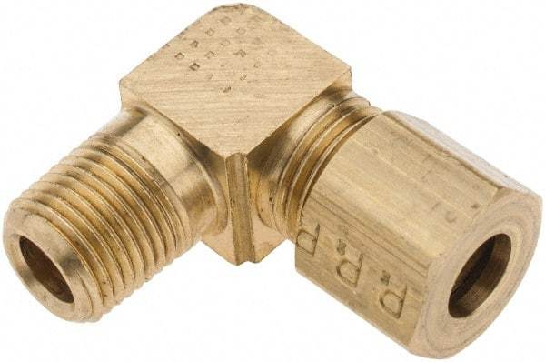 Parker - 1/4" OD, Brass Male Elbow - 300 Max Working psi, - Benchmark Tooling