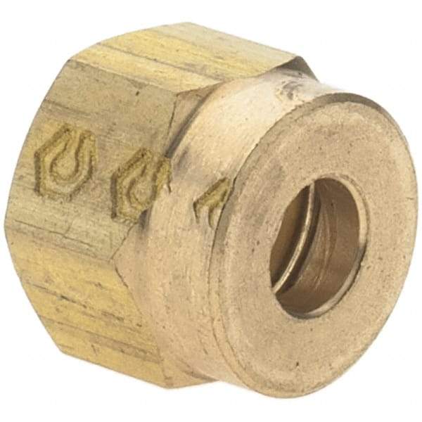 Value Collection - 5/32" Outside Diam, 5/32 Thread, Metal Push-to-Connect Tube Nut - Push to Connect Connection - Benchmark Tooling