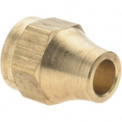 Parker - 1/4" Tube OD, Metal Flared Tube Short Nut - 7/16-20 UNF - Benchmark Tooling