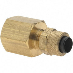 Parker - 1/4" OD, Brass Female Connector - 150 Max Working psi, Comp x FNPT Ends - Benchmark Tooling