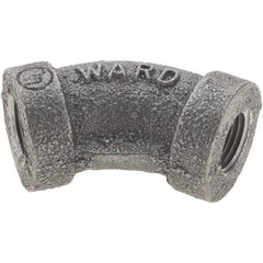Value Collection - Size 1/8", Class 150, Malleable Iron Black Pipe 45° Elbow - 150 psi, Threaded End Connection - Benchmark Tooling