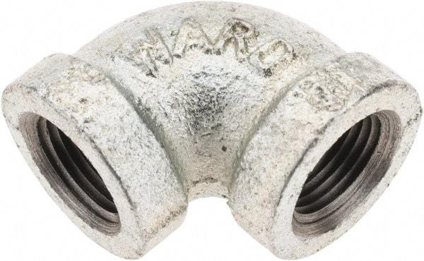 Value Collection - Class 150, 3/8" Galvanized Pipe 90° Elbow - Threaded, Malleable Iron - Benchmark Tooling