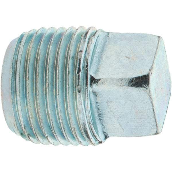 Value Collection - Class 150, 3/8" Galvanized Pipe Square Plug - Threaded, Malleable Iron - Benchmark Tooling