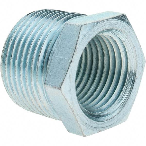 Value Collection - Class 150, 3/4 x 1/2" Galvanized Pipe Hex Bushing - Threaded, Malleable Iron - Benchmark Tooling