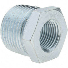 Value Collection - Class 150, 3/4 x 3/8" Galvanized Pipe Hex Bushing - Threaded, Malleable Iron - Benchmark Tooling