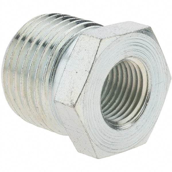Value Collection - Class 150, 3/8 x 1/8" Galvanized Pipe Hex Bushing - Threaded, Malleable Iron - Benchmark Tooling