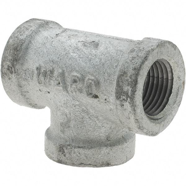 Value Collection - Class 150, 1/2" Galvanized Pipe Tee - Threaded, Malleable Iron - Benchmark Tooling