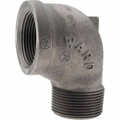 Value Collection - Size 1-1/4", Class 150, Malleable Iron Black Pipe 90° Street Elbow - 150 psi, Threaded End Connection - Benchmark Tooling
