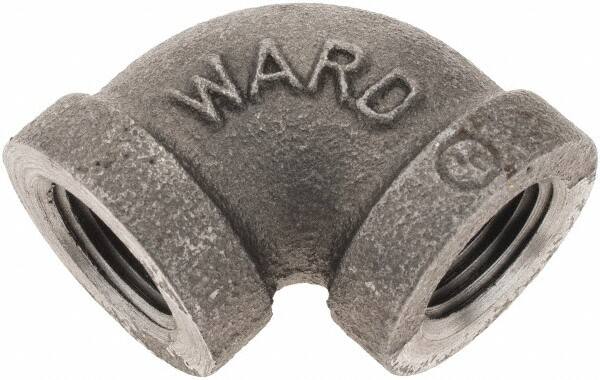 Value Collection - Size 3/8", Class 150, Malleable Iron Black Pipe 90° Elbow - 150 psi, Threaded End Connection - Benchmark Tooling