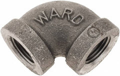 Value Collection - Size 3/8", Class 150, Malleable Iron Black Pipe 90° Elbow - 150 psi, Threaded End Connection - Benchmark Tooling