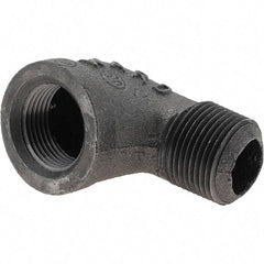 Value Collection - Size 3/4", Class 150, Malleable Iron Black Pipe 90° Street Elbow - 150 psi, Threaded End Connection - Benchmark Tooling