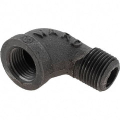 Value Collection - Size 1/2", Class 150, Malleable Iron Black Pipe 90° Street Elbow - 150 psi, Threaded End Connection - Benchmark Tooling