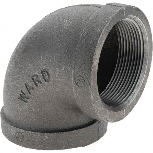 Value Collection - Size 2", Class 150, Malleable Iron Black Pipe 90° Elbow - 150 psi, Threaded End Connection - Benchmark Tooling