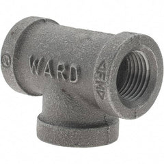 Value Collection - Size 1/2", Class 150, Malleable Iron Black Pipe Tee - 150 psi, Threaded End Connection - Benchmark Tooling