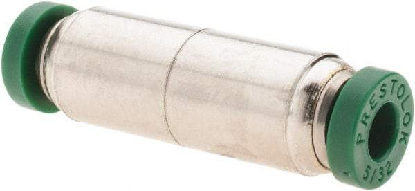 Parker - 5/32" Outside Diam, Nickel Plated Brass Push-to-Connect Tube Union - 300 Max psi, Tube to Tube Connection, Nitrile O-Ring - Benchmark Tooling