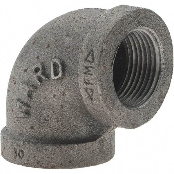 Value Collection - Size 3/4", Class 150, Malleable Iron Black Pipe 90° Elbow - 150 psi, Threaded End Connection - Benchmark Tooling