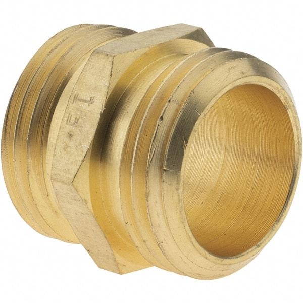 Value Collection - 3/4 Garden Hose Adapter - Brass, Male Hose to Male Hose Connector - Benchmark Tooling