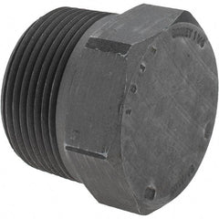Value Collection - Size 1-1/4", Class 3,000, Forged Carbon Steel Black Pipe Hex Plug - NPT End Connection - Benchmark Tooling