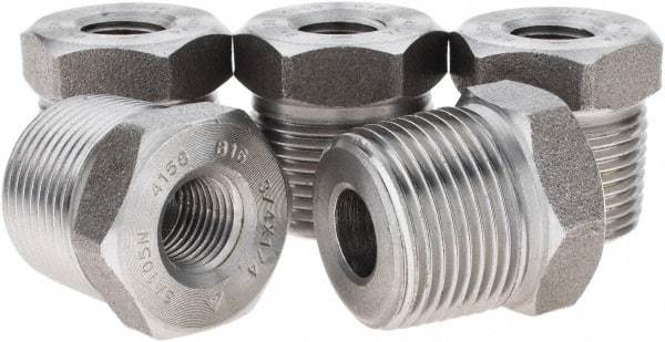 Value Collection - Size 3/4 x 1/4", Class 3,000, Forged Carbon Steel Black Pipe Bushing - NPT End Connection - Benchmark Tooling
