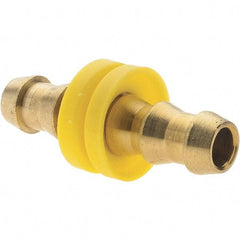 Value Collection - 3/8" ID 3/8 Barbed Push On Hose Splicer - Brass - Benchmark Tooling