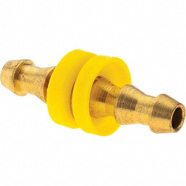 Value Collection - 1/4" ID 1/4 Barbed Push On Hose Splicer - Brass - Benchmark Tooling