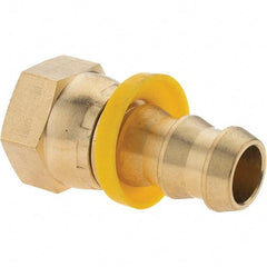 Value Collection - 1/2" ID 1/2 UNF Barbed Push On Female Swivel - Brass - Benchmark Tooling