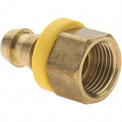 Value Collection - 3/8" ID 3/8 UNF Barbed Push On Inverted Female Rigid Fitting - Brass - Benchmark Tooling