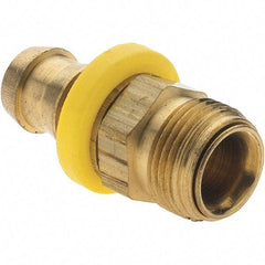 Value Collection - 1/2" ID 1/2 UNF Barbed Push On Inverted Male Swivel - Brass - Benchmark Tooling
