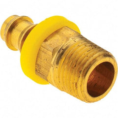 Value Collection - 3/8" ID 3/8 NPT Barbed Push On Male Fitting - Brass - Benchmark Tooling