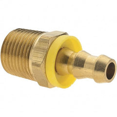 Value Collection - 3/8" ID 1/2 NPT Barbed Push On Male Fitting - Brass - Benchmark Tooling
