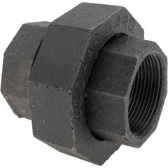 Value Collection - Size 1-1/2", Class 300, Malleable Iron Black Pipe Union - 300 psi, Threaded End Connection - Benchmark Tooling