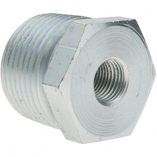 Value Collection - Class 150, 3/4 x 1/8" Galvanized Pipe Hex Bushing - Threaded, Malleable Iron - Benchmark Tooling