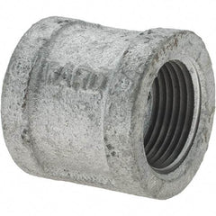 Value Collection - Class 150, 1" Galvanized Pipe Coupling (Right Hand) - Threaded, Malleable Iron - Benchmark Tooling