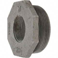 Value Collection - Class 150, 3 x 1-1/2" Black Pipe Hex Bushing - Threaded, Malleable Iron - Benchmark Tooling