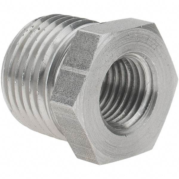 Value Collection - Size 1/2 x 1/4", Class 150, Steel Black Pipe Hex Bushing - 150 psi, Threaded End Connection - Benchmark Tooling