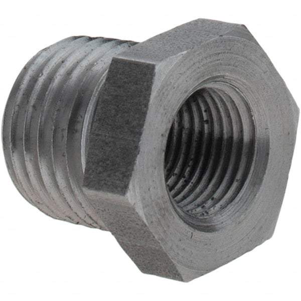 Value Collection - Size 1/4 x 1/8", Class 150, Steel Black Pipe Hex Bushing - 150 psi, Threaded End Connection - Benchmark Tooling