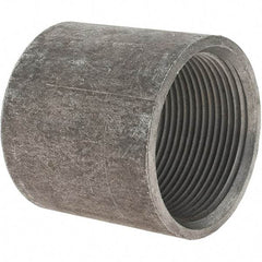 Value Collection - Size 1-1/2", Class 150, Malleable Iron Black Pipe Coupling - 150 psi, Threaded End Connection - Benchmark Tooling