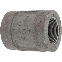 Value Collection - Size 1-1/4", Class 300, Malleable Iron Black Pipe Coupling - 300 psi, Threaded End Connection - Benchmark Tooling